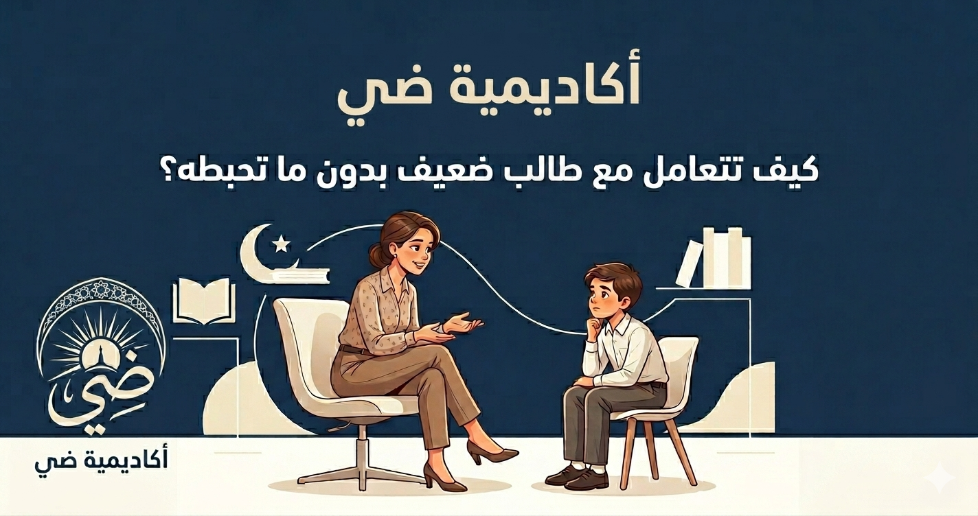 كيف تتعامل مع الطالب الضعيف دون أن تُحبطه؟